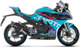 Complete Non-Catalytic Exhaust System With Sound Certification Indy-Race Evo Black Aluminium Carby End Cap - Arrow Special Parts Compatible With Cfmoto 450 Sr (2025-2026)