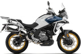 Complete Non-Catalytic Exhaust System With Sound Certification Indy-Race Evo Black Aluminium Carby End Cap - Arrow Special Parts Compatible With Cfmoto 700 Mt Adventure (2025-2026)