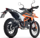 Complete Non-Catalytic Exhaust System With Sound Certification Indy-Race Evo Black Aluminium Carby End Cap - Arrow Special Parts Compatible With Ktm 125 Enduro R (2025-2026)
