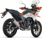 Exhaust Tip With Noise Certification Indy-Race Evo Black Aluminium Carby End Cap - Arrow Special Parts Compatible With Ktm 390 Adventure X (2025-2026)