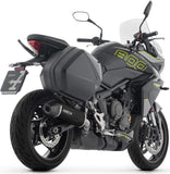 Exhaust Tip With Noise Certification Indy Race Evo Black Aluminium Carby End Cap - Arrow Special Parts Compatible With Triumph Tiger 800 Sport (2025-2026)