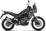 Complete Non-Catalytic Exhaust System With Sound Certification Indy-Race Evo Titanium Carby End Cap - Arrow Special Parts Compatible With Cfmoto 450 Mt (2025-2026)