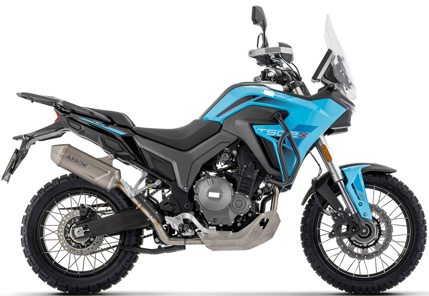 Complete Non-Catalytic Exhaust System With Sound Certification Indy Race Evo Titanium Steel End Cap - Arrow Special Parts Compatible With Morbidelli T502X (2026)