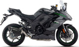 Complete Non-Catalytic Exhaust System With Sound Certification Indy-Race Evo Black Aluminium Carby End Cap - Arrow Special Parts Compatible With Kawasaki Ninja 1100 Sx (2025-2026)