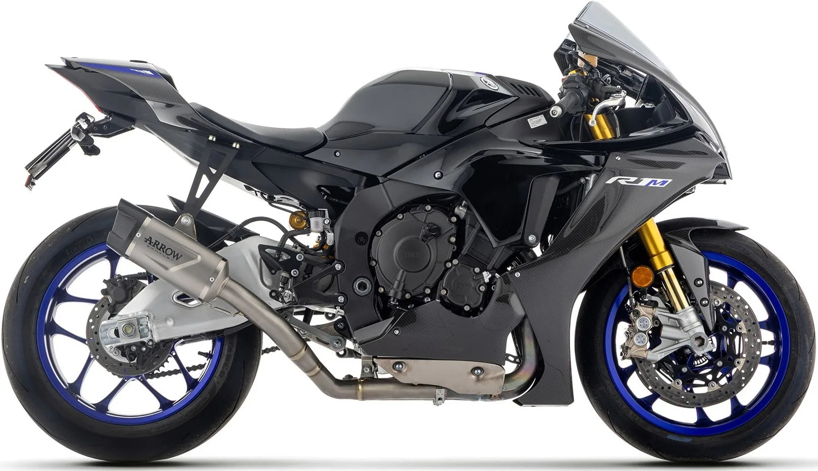Uncatalysed Exhaust System Without Sound Certification Indy-Race Evo Titanium Carby End Cap - Arrow Special Parts Compatible With Yamaha Yzf-R1 1000 (2025)