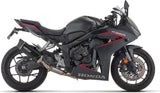 Complete Catalytic Exhaust System With Sound Certification Indy-Race Evo Black Aluminium Carby End Cap - Arrow Special Parts Compatible With Honda Cbr 650 R (2024-2026)