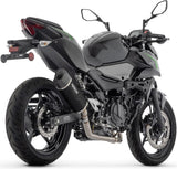 Complete Non-Catalytic Exhaust System With Sound Certification Indy-Race Evo Black Aluminium Carbon - Arrow Special Parts Compatible With Kawasaki Ninja 500 (2024-2026)