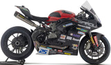 Complete Exhaust System Without Catalytic Converter And Without Sound Certification Indy-Race Competition Evo 2 Titanium Carby End Cap - Arrow Special Parts Compatible With Ducati Panigale V2 (2020-2024)