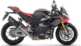 Complete Exhaust System Without Catalytic Converter And Without Sound Certification Pista Black Titanium Carby End Cap - Arrow Special Parts Compatible With Aprilia Tuono V4 1100 (2025-2026)