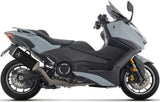 Complete Exhaust System Without Catalytic Converter And Without Sound Certification Pista Black Titanium Carby End Cap - Arrow Special Parts Compatible With Yamaha T-Max 560 (2025-2026)