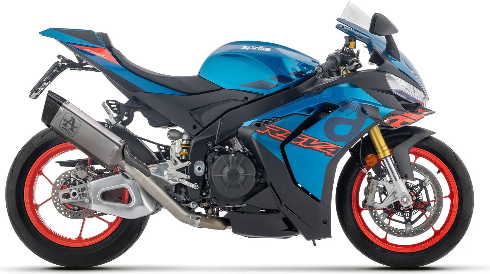 Complete Exhaust System Without Catalytic Converter And Without Sound Certification Pista Titanium Carby End Cap - Arrow Special Parts Compatible With Aprilia Tuono V4 1100 (2025-2026)