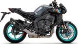 Non-Catalytic Exhaust Tip With Sound Certification Pista Full Black Titanium Carbon - Arrow Special Parts Compatible With Yamaha Mt-10 (2022-2024)