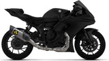 Complete Exhaust System Without Catalytic Converter And Without Sound Certification Pista Competition Titanium Carby End Cap - Arrow Special Parts Compatible With Yamaha Yzf R9 (2025)