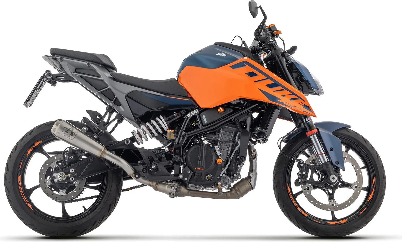 Exhaust Tip With Noise Certification Pro-Race Nichrom - Arrow Special Parts Compatible With Ktm 125 Duke (2024-2026)