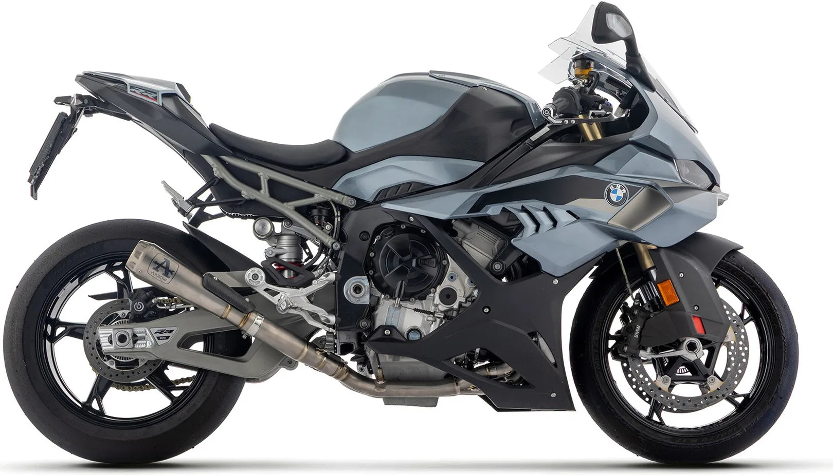 Complete Non-Catalytic Exhaust System With Sound Certification Pro-Race Nichrom Aluminium End Cap - Arrow Special Parts Compatible With Bmw S 1000 Rr (2025-2026)