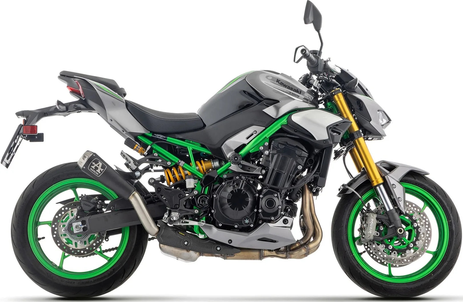 Complete Non-Catalytic Exhaust System With Sound Certification Pro-Race Black Nichrom - Arrow Special Parts Compatible With Kawasaki Z 900 (2025-2026)