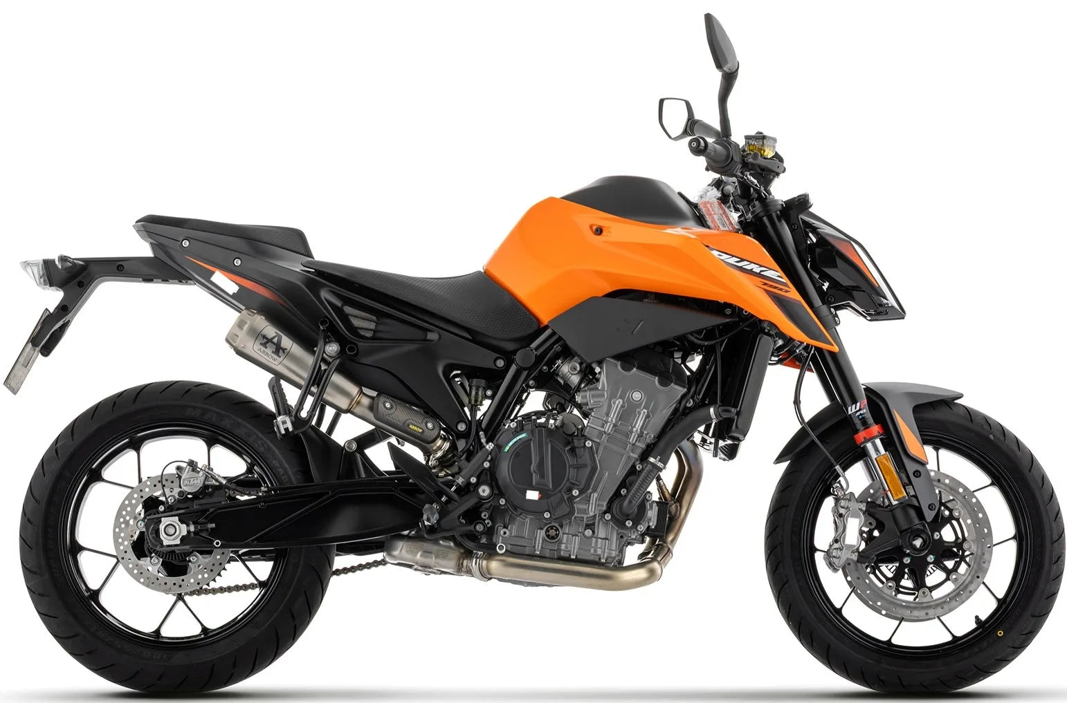Exhaust Tip Without Sound Certification Pro-Race Titanium - Arrow Special Parts Compatible With Ktm 790 Duke (2025-2026)