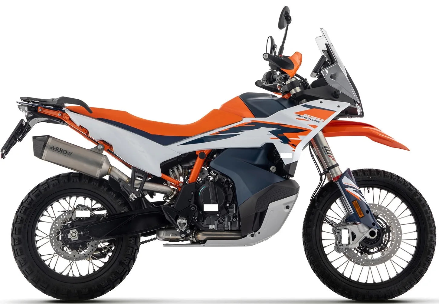 Exhaust Tip With Noise Certification Race-Tech Aluminium Carbon - Arrow Special Parts Compatible With Ktm 790 Adventure R (2019-2020)