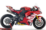 Complete Exhaust System Without Catalytic Converter And Without Sound Certification Round Competition Titanium Carby End Cap - Arrow Special Parts Compatible With Ducati Panigale V2 / S (2025-2026)