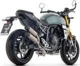 Complete Catalytic Exhaust System With Sound Certification Round Titanium Carby End Cap - Arrow Special Parts Compatible With Suzuki Gsx 8T (2025-2026)