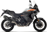 Complete Non-Catalytic Exhaust System With Sound Certification Sonora Black Aluminium Carby End Cap - Arrow Special Parts Compatible With Ktm 1390 Superadventure S (2025-2026)