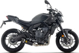 Complete Exhaust System Without Catalytic Converter And Without Sound Certification Thunder Black Aluminium Carby End Cap - Arrow Special Parts Compatible With Yamaha Mt-07 (2025-2026)