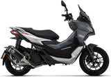 Complete Catalytic Exhaust System With Sound Certification Urban Black Aluminium Stainless Steel Black - Arrow Special Parts Compatible With Aprilia Sr 200 Gt (2022-2024)