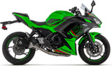 Complete Catalytic Exhaust System With Sound Certification Veloce Black Aluminium Carby End Cap - Arrow Special Parts Compatible With Kawasaki Ninja 650 35Kw (2024-2026)