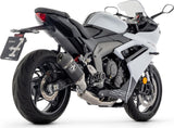 Complete Catalytic Exhaust System With Sound Certification Veloce Black Aluminium Carbon - Arrow Special Parts Compatible With Triumph Daytona 660 (2024-2026)