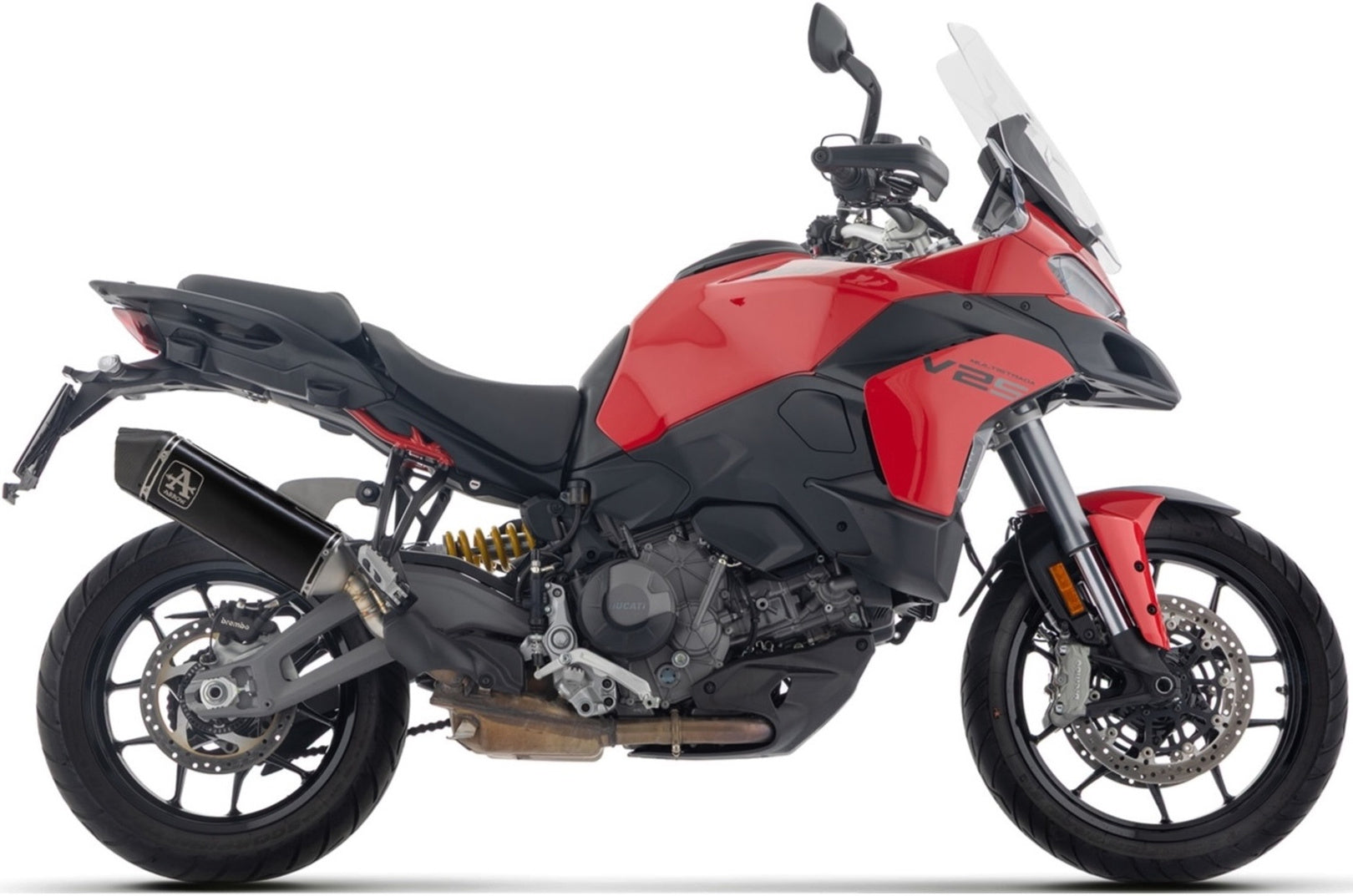 Uncatalysed Exhaust System Without Sound Certification Veloce Full Black Titanium Carby End Cap - Arrow Special Parts Compatible With Ducati Multistrada V2 - S (2025)