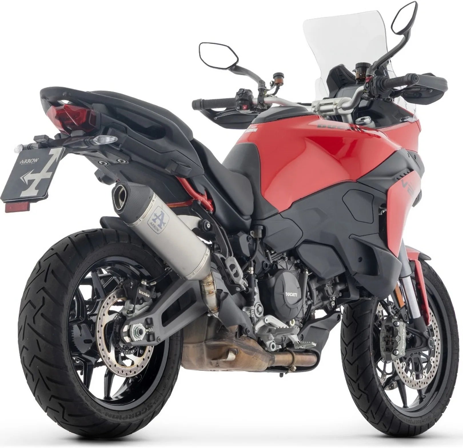 Uncatalysed Exhaust System Without Sound Certification Veloce Full Titanium Carby End Cap - Arrow Special Parts Compatible With Ducati Multistrada V2 - S (2025)