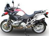 Exhaust Tip With Noise Certification Furore Aluminium Black - Gpr Compatible With Bmw R 1200 Gs - Adventure (2004-2009)