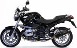 Exhaust Tip With Noise Certification Furore Aluminium Black - Gpr Compatible With Bmw R 1200 (2011-2014)