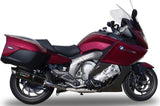 Dual Exhaust System With Sound Certification Furore Aluminium Black - Gpr Compatible With Bmw K 1600 Gt (2010-2016)