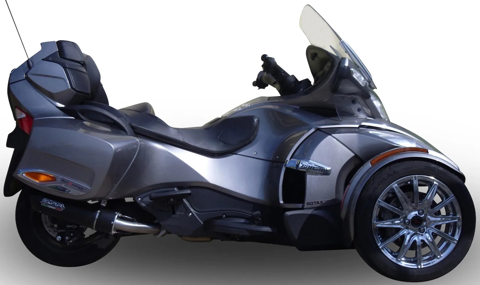 Exhaust Tip With Noise Certification Furore Aluminium Black - Gpr Compatible With Can Am Spyder 1000 Gs (2007-2009)
