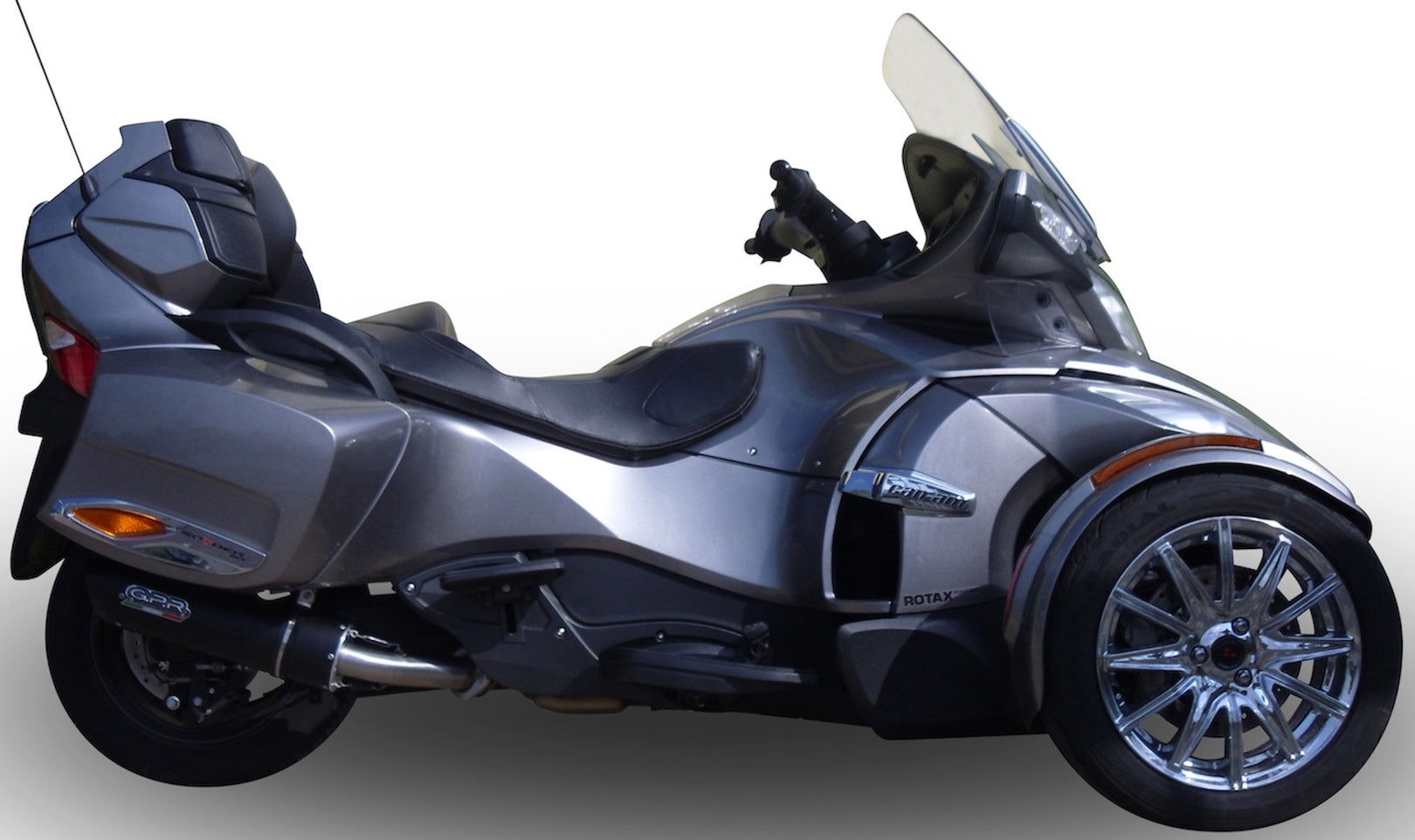 Complete Catalytic Exhaust System With Sound Certification Furore Aluminium Black - Gpr Compatible With Can Am Spyder 1000 Ie Rs (2010-2012)
