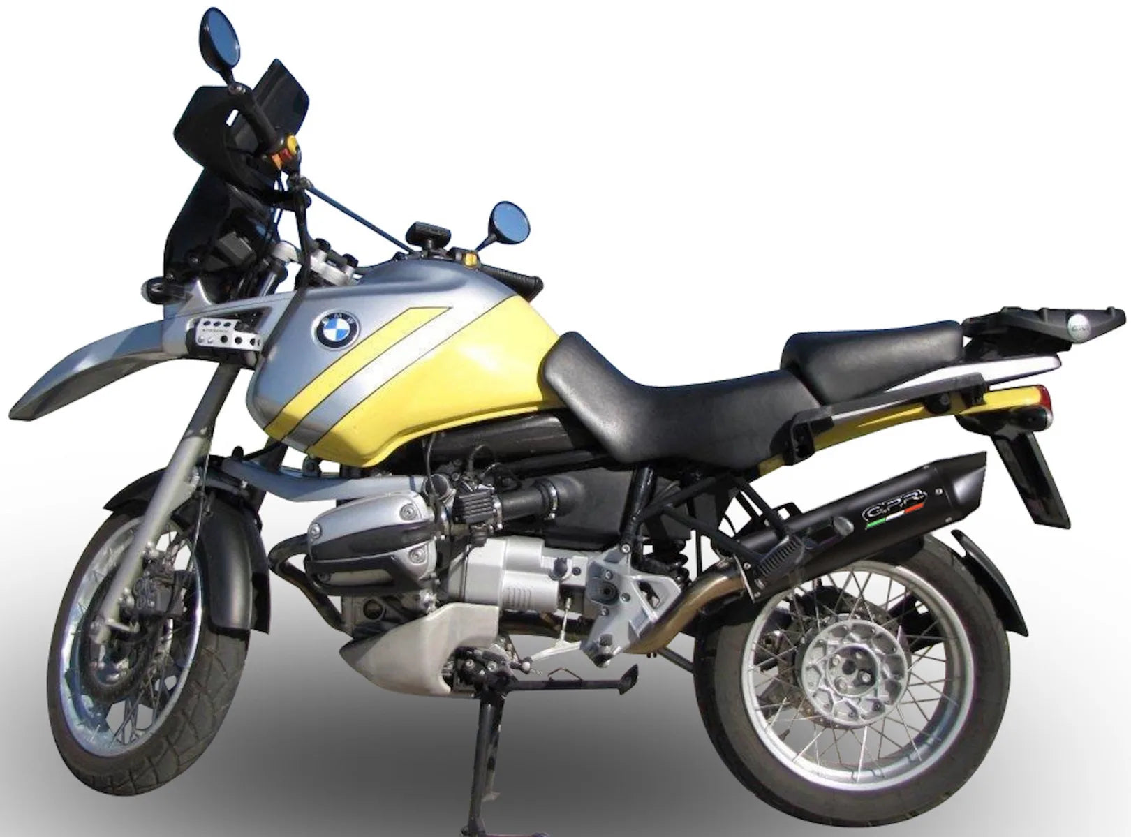 Complete Catalytic Exhaust System With Sound Certification Furore Aluminium Black - Gpr Compatible With Bmw R 1100 Gs - - Rt (1994-1998)