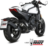 Exhaust Tip With Noise Certification X-M1 Steel Black - Mivv Compatible With Cfmoto 700 Cl-X (2023-2024)