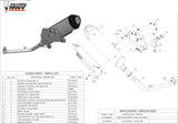Complete Non-Catalytic Exhaust System With Sound Certification Urban Stainless Steel - Mivv Compatible With Honda Ps 150 (2006-2012)