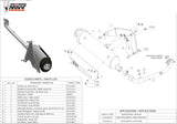 Complete Non-Catalytic Exhaust System With Sound Certification Urban Stainless Steel - Mivv Compatible With Kymco Xciting 250 (2006-2007)