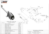 Complete Non-Catalytic Exhaust System With Sound Certification Urban Stainless Steel - Mivv Compatible With Kymco Xciting 250 (2006-2007)