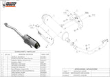 Complete Catalytic Exhaust System With Sound Certification Urban Stainless Steel - Mivv Compatible With Kymco Xciting 500 (2005-2014)