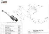 Complete Catalytic Exhaust System With Sound Certification Urban Stainless Steel - Mivv Compatible With Kymco Xciting 500 (2005-2014)