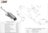 Complete Catalytic Exhaust System With Sound Certification Urban Stainless Steel - Mivv Compatible With Kymco Agility 200 R16 (2014-2016)
