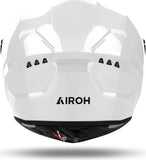Full-Face Motorcycle Helmet Airoh Connor - Cn14 Thermoplastic Hrt Gloss White Color Size Xs