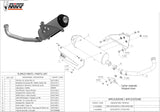 Complete Non-Catalytic Exhaust System With Sound Certification Urban Stainless Steel - Mivv Compatible With Yamaha Majesty 400 (2004-2006)