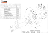 Dual Exhaust System With Sound Certification Gp Steel Black - Mivv Compatible With Ducati Monster S4R (2003-2005)