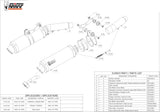 Dual Exhaust System With Sound Certification Gp Carbon - Mivv Compatible With Ducati Monster 900 (1999-2002)