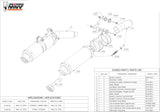 Dual Exhaust System With Sound Certification Gp Carbon - Mivv Compatible With Ducati Monster 1000 (2003-2005)