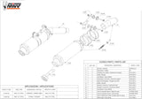 Dual Exhaust System With Sound Certification Gp Carbon - Mivv Compatible With Ducati Monster 620 (2002-2006)
